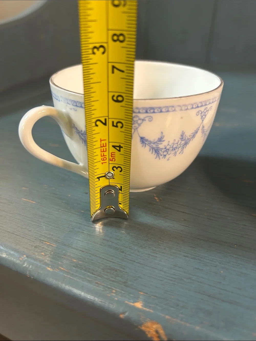 Classic Blue and White Porcelain Tea Cup and Saucer - Teatime